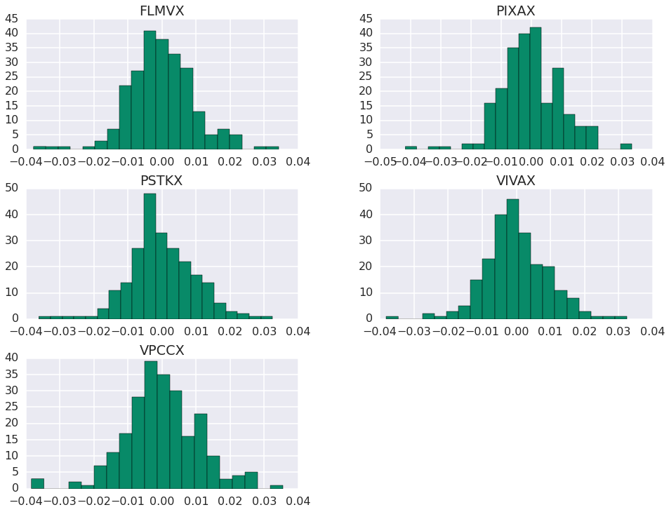 5 years Return Histogram